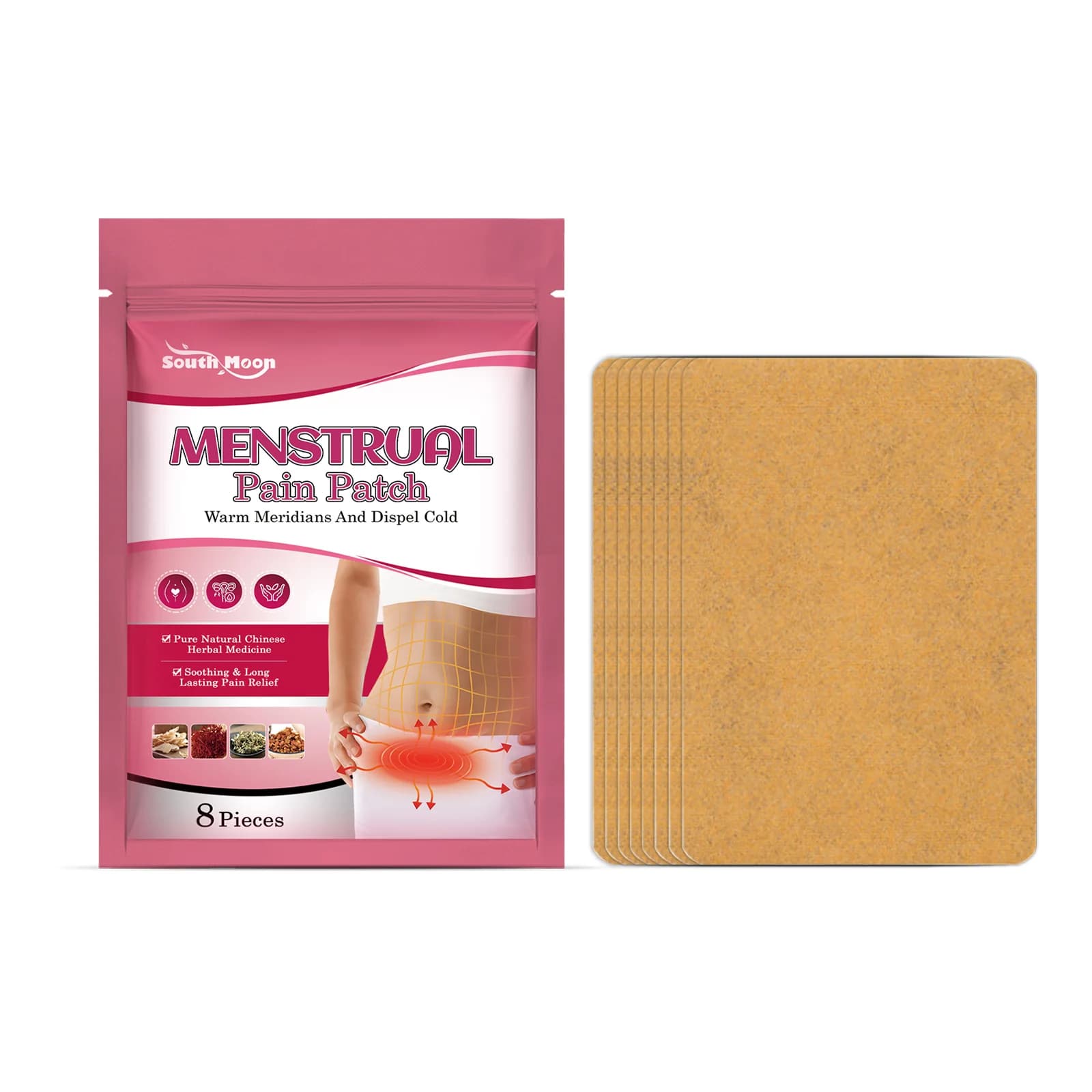 South Moon Menstrual Pain Patch Women's Physiological Period Body Care Patch Relieve Menstrual Pain Care Patch 1pcs